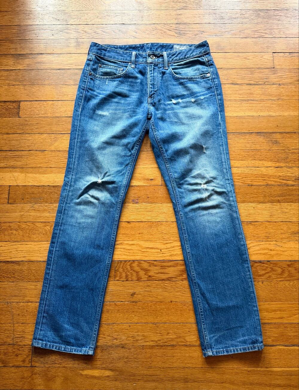 BONOBOS 'The Blue Jean' Slim Distressed Denim Mens sz 30/30